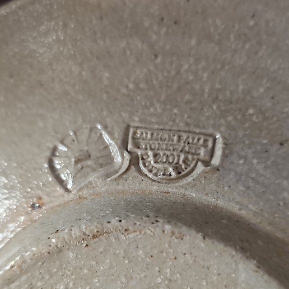 Stoneware Bowl with Embossed Design - Picture 2 of 2